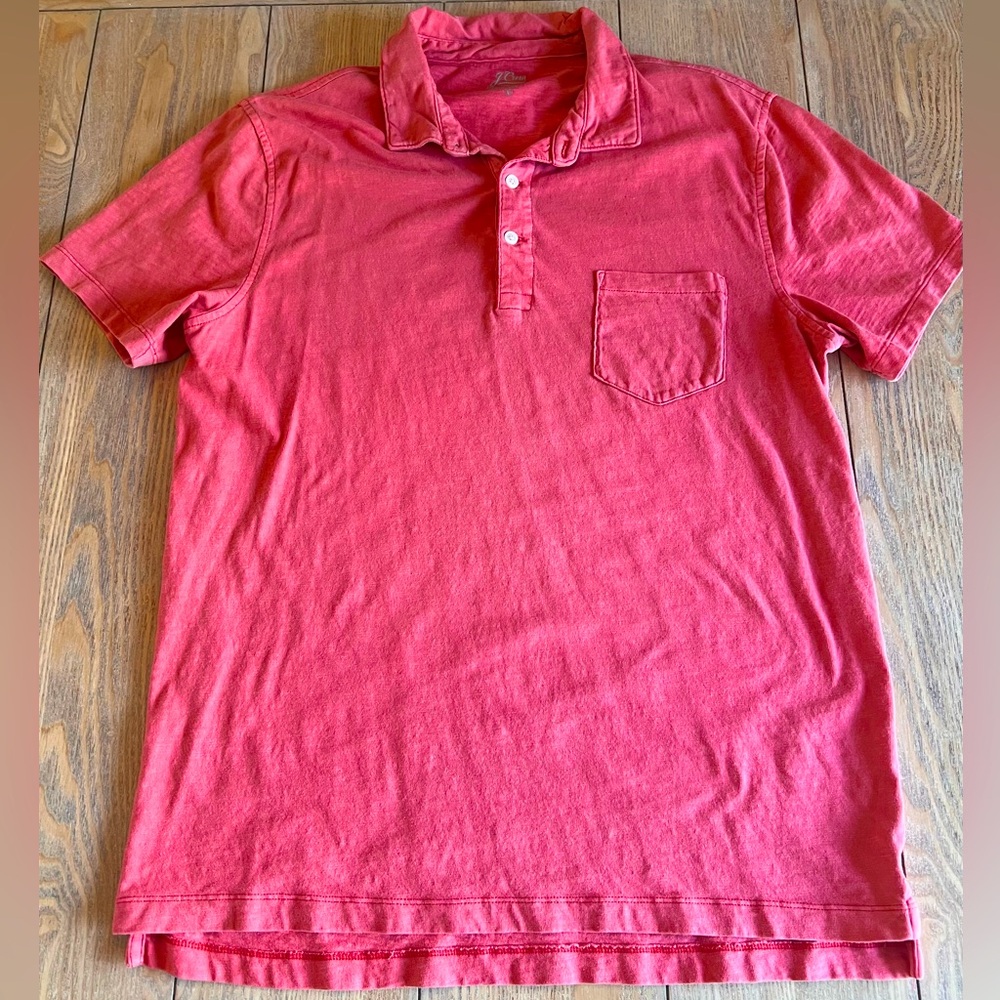 J Crew Garment Dyed Slub Polo